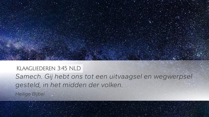 Klaagliederen 3:45 NLD Bible Verse Image