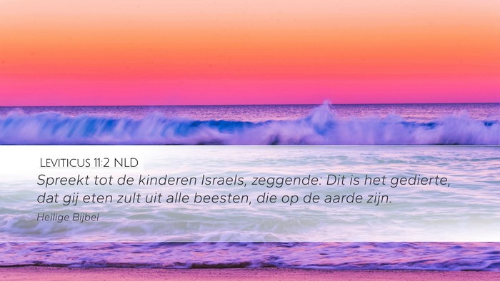 Leviticus 11:2 NLD Desktop Wallpaper - Spreekt tot de kinderen Israels, zeggende: Dit is - Desktop Bible Verse Wallpaper