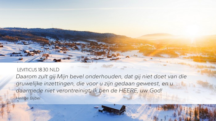Leviticus 18:30 NLD Bible Verse Image
