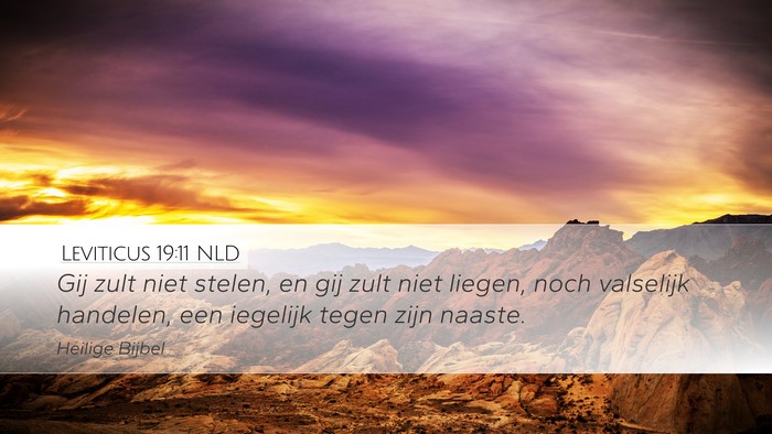 Leviticus 19:11 NLD Bible Verse Image