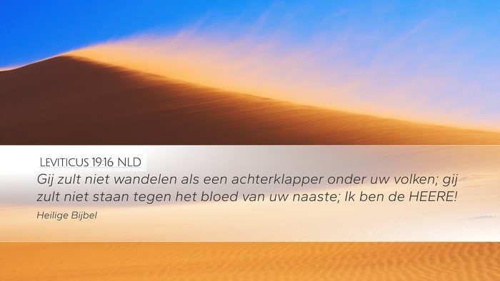Leviticus 19:16 NLD Bible Verse Image