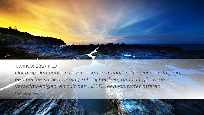 Leviticus 23:27 NLD Bible Verse Image