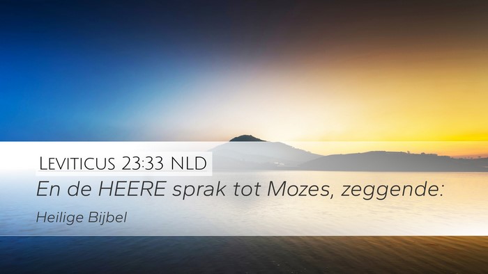 Leviticus 23:33 NLD Bible Verse Image