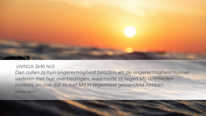 Leviticus 26:40 NLD Bible Verse Image
