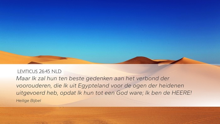 Leviticus 26:45 NLD Desktop Wallpaper - Maar Ik zal hun ten beste gedenken aan het - Desktop Bible Verse Wallpaper