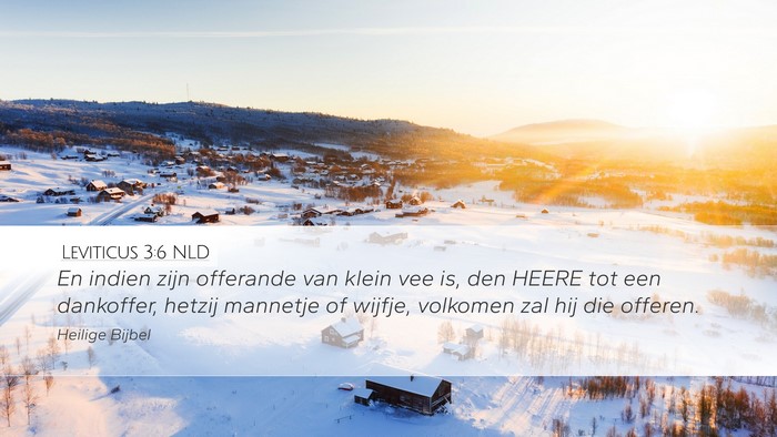 Leviticus 3:6 NLD Bible Verse Image