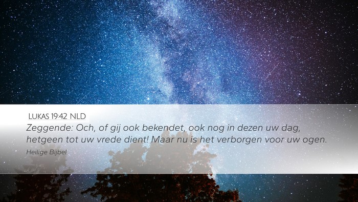 Lukas 19:42 NLD Bible Verse Image