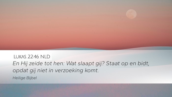 Lukas 22:46 NLD Bible Verse Image