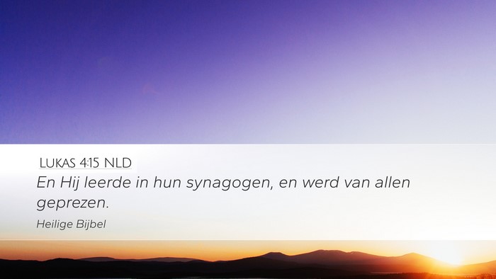 Lukas 4:15 NLD Bible Verse Image