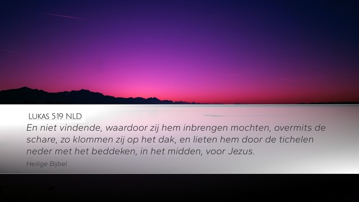 Lukas 5:19 NLD Bible Verse Image