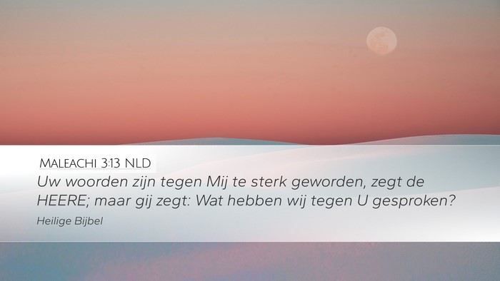 Maleachi 3:13 NLD Bible Verse Image