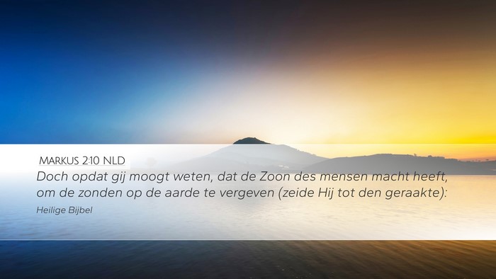 Markus 2:10 NLD Bible Verse Image
