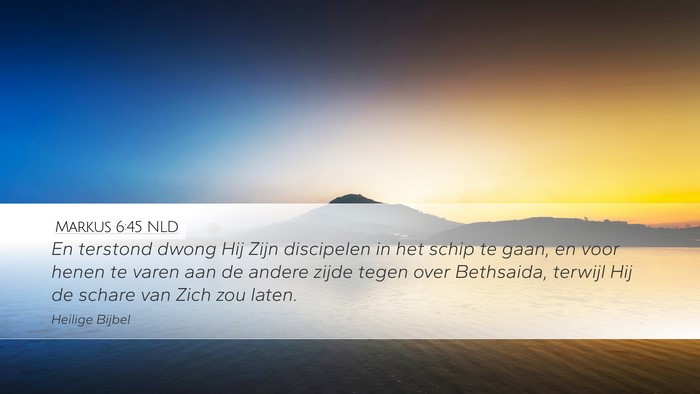 Markus 6:45 NLD Bible Verse Image