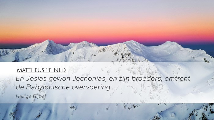 Mattheüs 1:11 NLD Bible Verse Image