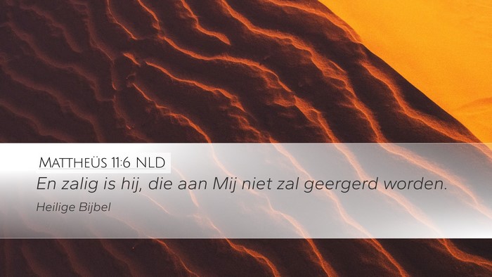 Mattheüs 11:6 NLD Bible Verse Image
