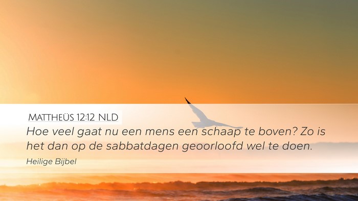 Mattheüs 12:12 NLD Bible Verse Image