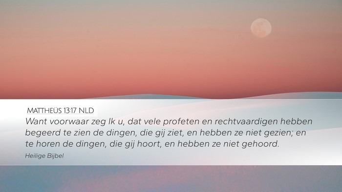 Mattheüs 13:17 NLD Bible Verse Image
