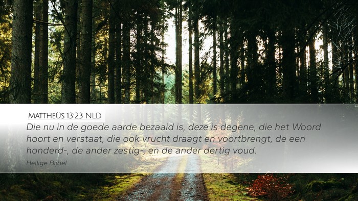 Mattheüs 13:23 NLD Bible Verse Image