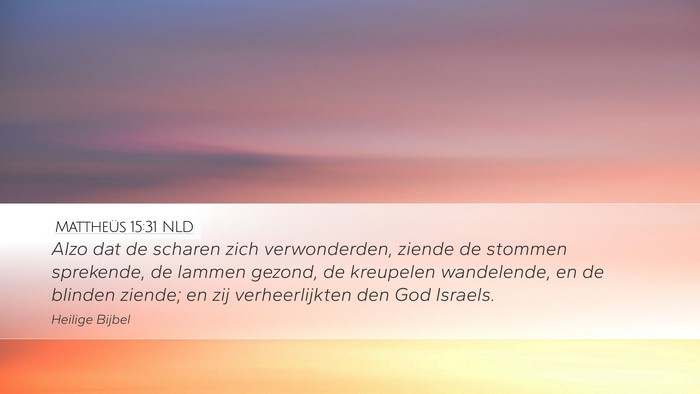 Mattheüs 15:31 NLD Bible Verse Image