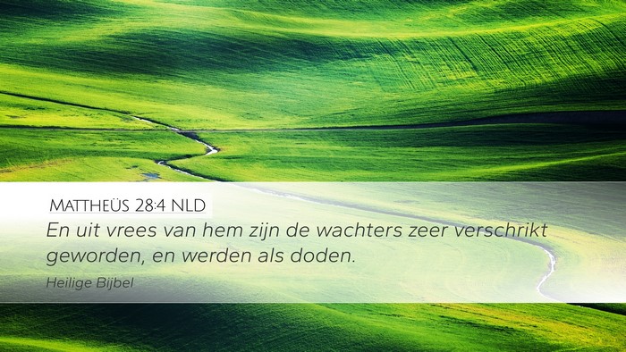 Mattheüs 28:4 NLD Desktop Wallpaper - En uit vrees van hem zijn de wachters zeer - Desktop Bible Verse Wallpaper