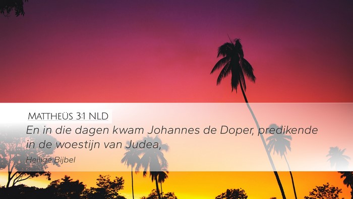 Mattheüs 3:1 NLD Bible Verse Image