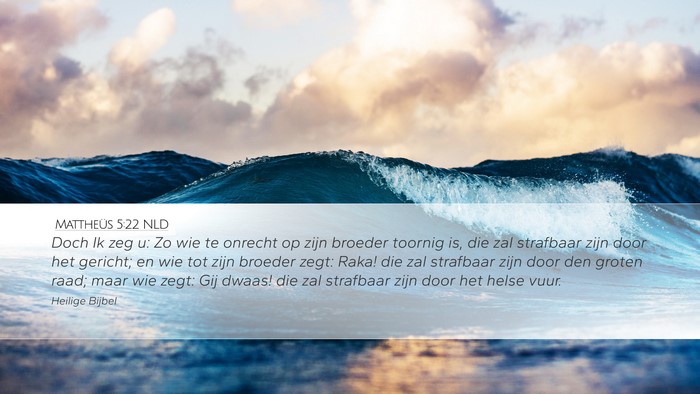 Mattheüs 5:22 NLD Bible Verse Image