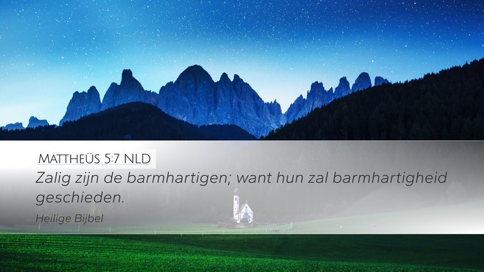 Mattheüs 5:7 NLD Bible Verse Image