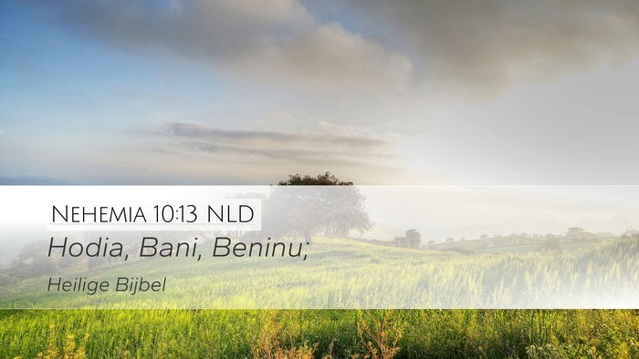 Nehemia 10:13 NLD Desktop Wallpaper - Hodia, Bani, - Desktop Bible Verse Wallpaper