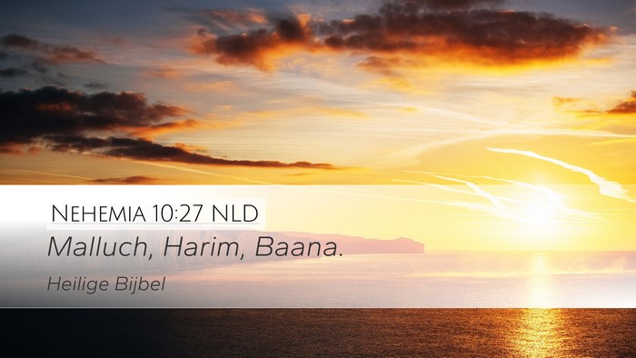 Nehemia 10:27 NLD Desktop Wallpaper - Malluch, Harim, - Desktop Bible Verse Wallpaper