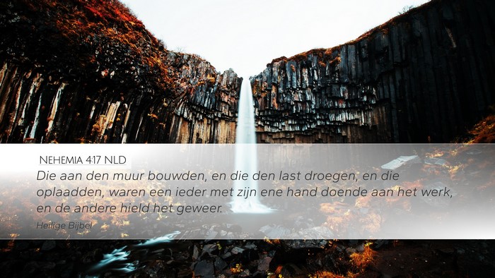 Nehemia 4:17 NLD Bible Verse Image