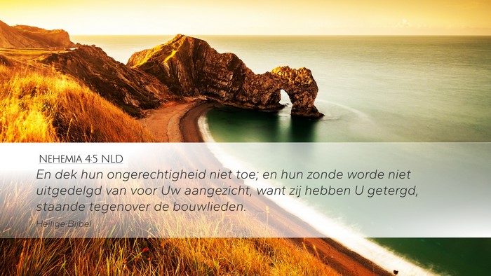 Nehemia 4:5 NLD Bible Verse Image