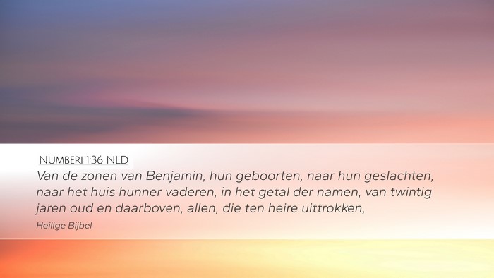 Numberi 1:36 NLD Bible Verse Image