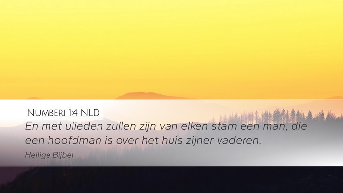 Numberi 1:4 NLD Bible Verse Image