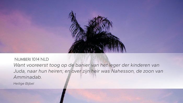 Numberi 10:14 NLD Bible Verse Image