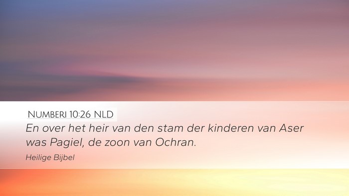 Numberi 10:26 NLD Desktop Wallpaper - En over het heir van den stam der kinderen van - Desktop Bible Verse Wallpaper