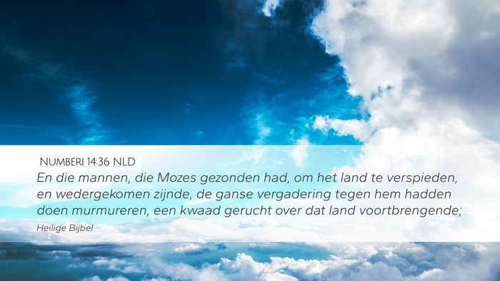 Numberi 14:36 NLD Bible Verse Image