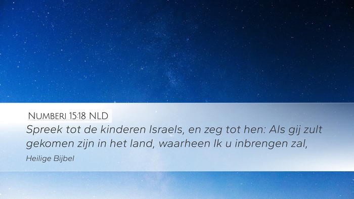 Numberi 15:18 NLD Bible Verse Image