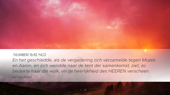 Numberi 16:42 NLD Bible Verse Image