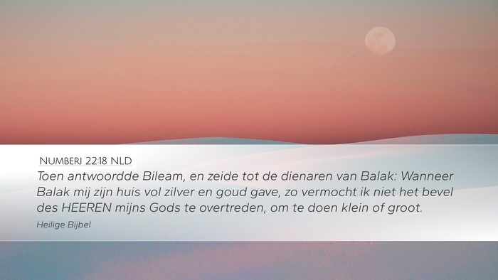 Numberi 22:18 NLD Bible Verse Image
