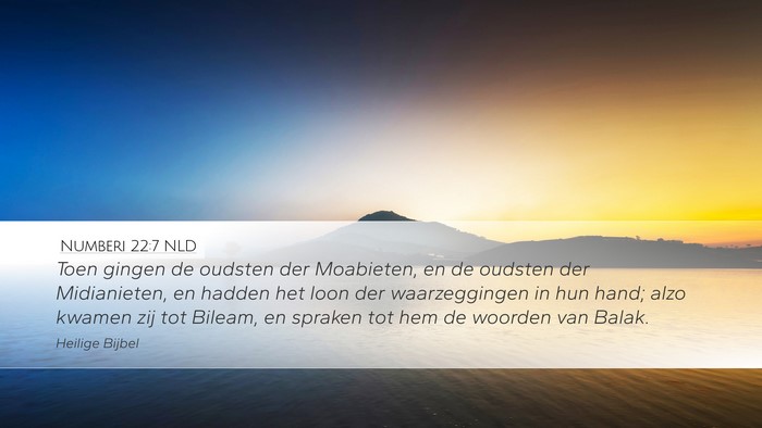 Numberi 22:7 NLD Bible Verse Image
