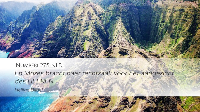 Numberi 27:5 NLD Bible Verse Image