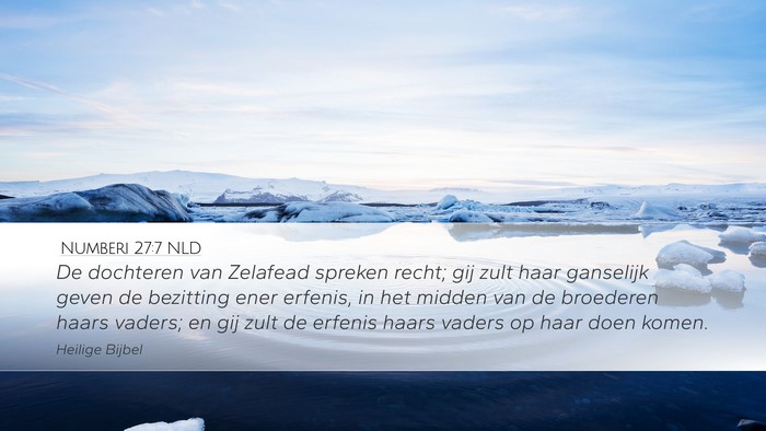 Numberi 27:7 NLD Desktop Wallpaper - De dochteren van Zelafead spreken recht; gij zult - Desktop Bible Verse Wallpaper