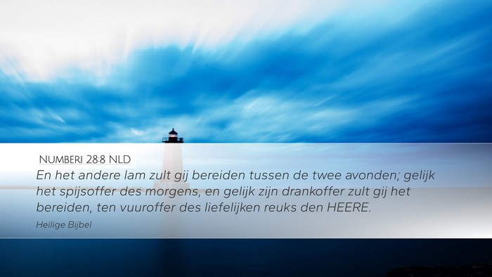 Numberi 28:8 NLD Desktop Wallpaper - En het andere lam zult gij bereiden tussen de - Desktop Bible Verse Wallpaper