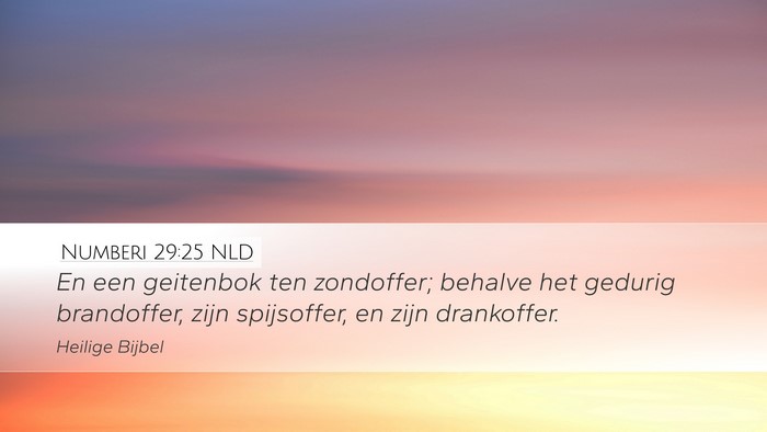 Numberi 29:25 NLD Bible Verse Image