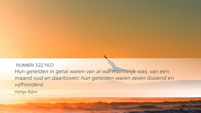 Numberi 3:22 NLD Desktop Wallpaper - Hun getelden in getal waren van al wat mannelijk - Desktop Bible Verse Wallpaper