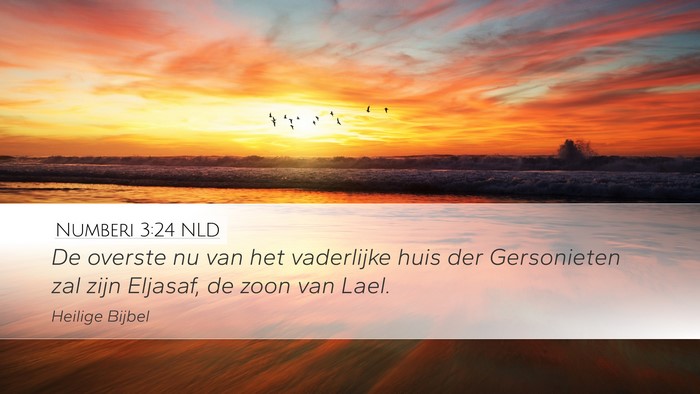 Numberi 3:24 NLD Bible Verse Image