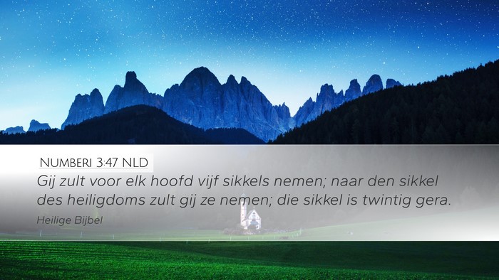 Numberi 3:47 NLD Desktop Wallpaper - Gij zult voor elk hoofd vijf sikkels nemen; naar - Desktop Bible Verse Wallpaper