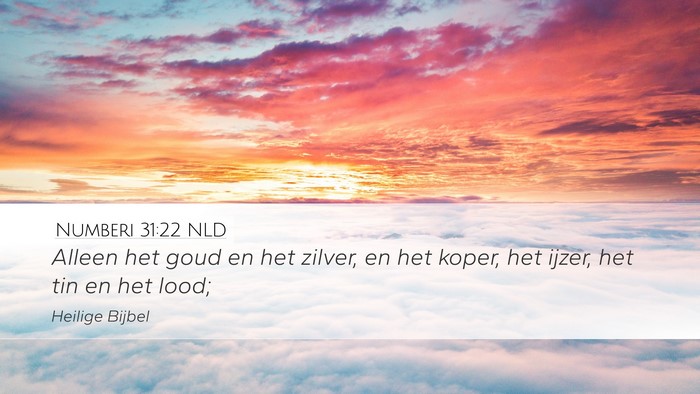Numberi 31:22 NLD Bible Verse Image