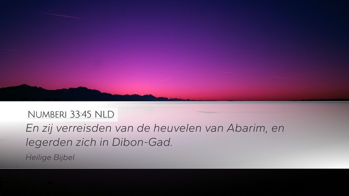 Numberi 33:45 NLD Bible Verse Image