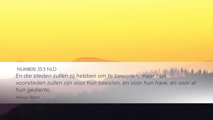 Numberi 35:3 NLD Bible Verse Image